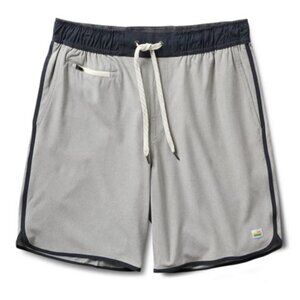 Vuori Banks Short, Grey Eucalyptus Linen, Mens, Medium